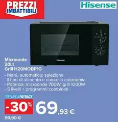Hisense - Microonde Grill H20MOBPIG