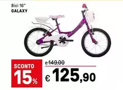 Bici 16" Galaxy
