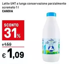 Candia - Latte UHT A Lunga Conservazione Parzialmente Scremato