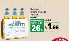 Moretti - Birra Lager Filtrata A Freddo