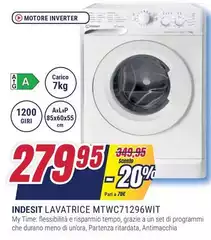 Indesit - Lavatrice MTWC71296WIT