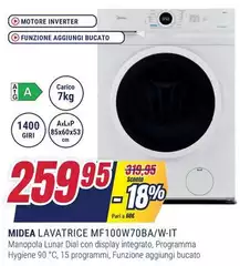 Midea - Lavatrice MF100W70BA/W-IT
