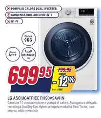 LG - Asciugatrice RH90V9AVHN