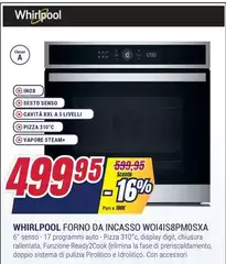 Whirlpool - Forno Da Incasso WOI4IS8PM0SXA 
