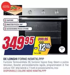 De Longhi - NSM 7XL PPP Forno 74 L Nero, Acciaio Inox