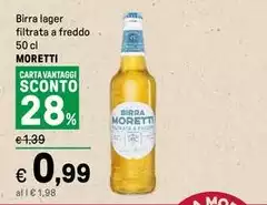 Moretti - Birra Lager Filtrata A Freddo