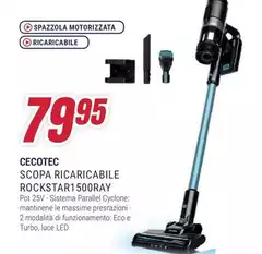 Cecotec - Scopa Ricaricabile ROCKSTAR1500RAY