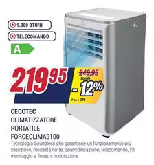 Cecotec - Climatizzatore Portatile FORCECLIMA9100