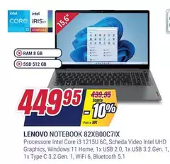 Lenovo - Notebook 82XB00C7IX