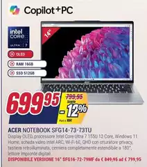 Acer - Notebook SFG14-73-73TU
