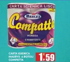 Carta Igienica 4 Rotoli Compatta