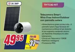 Tp-Link - Telecamera Smart Wire-Free Indoor/Outdoor Con Pannello Solare