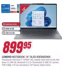 Lenovo - Notebook 14" Oled 83E0002NIX 
