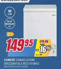 Comfeè - Congelatore Orizzontale RCC141WH2