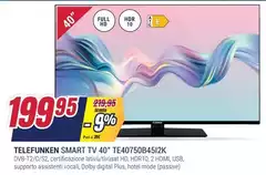 Telefunken - Smart Tv 40" TE40750B4512K
