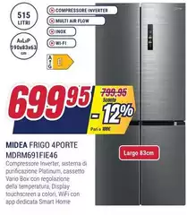 Midea - Frigo 4 Porte MDRM691FIE46 