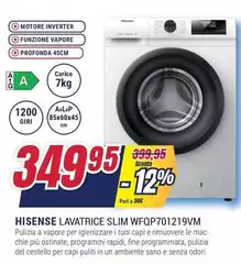 Hisense - Lavatrice Slim WFQP701219VM