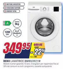 Beko - Lavatrice BMWU3921W