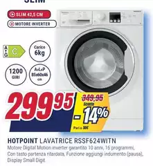 Hotpoint - Ariston Lavatrice A Libera Installazione RSSF 624 W IT N