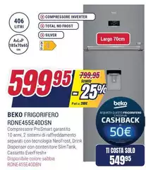 Beko - Frigorifero RDNE455E40DSN 
