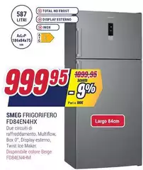 Smeg - FD84EN4HX Frigorifero Con Congelatore Libera Installazione 586 L E Acciaio Inox