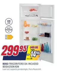 Beko - Frigorifero Da Incasso BDSA250K4SN 