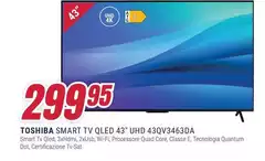 Toshiba - Smart Tv Qled 43" UHD 43QV3463DA 