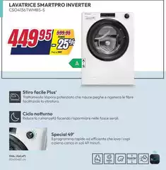 Candy - Lavatrice Smartpro Inverter CSO4136TWMB5-S