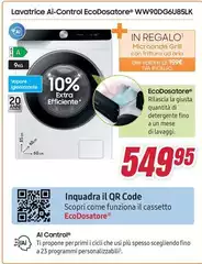 Samsung - Lavatrice AI Control Ecodosatore WW90DG6U85LK 
