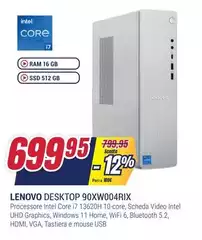 Lenovo - Desktop 90XW004RIX