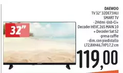 Daewoo - Tv 32" 32de734/Li