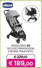 Chicco -  Passeggino We Incluso Parapioggia E Borsa Trasporto