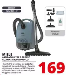 Miele - Aspirapolvere A Traino Guard S1 Blu Nordico