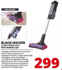 Black & Decker - Scopa Senza Filo BHFEA640WG-QW