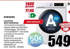 Samsung - Lavatrice WW11DBV8349