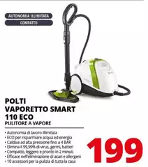 Polti - Vaporetto Smart 110 Eco Pulitore A Vapore