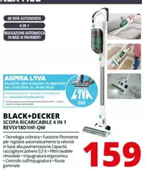 Black & Decker - Scopa Ricaricabile 4 In 1 REVSV18D1HF-QW 