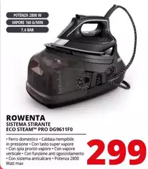 Rowenta - Sistema Stirante Eco Steam Pro DG9611F0