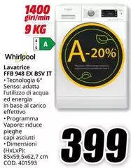 Whirlpool - Lavatrice FFB 948 EX BSV IT