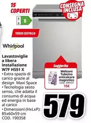 Whirlpool - Lavastoviglie A Libera Installazione W7F HS51 X