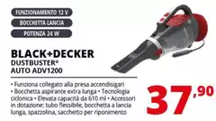Black & Decker - ADV1200 Aspirapolvere Senza Filo Grigio, Rosso Senza Sacchetto