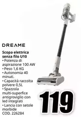 Dreame - Scopa Elettrica Senza Filo U10
