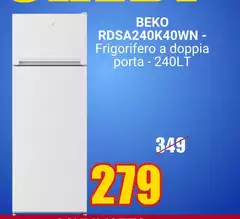 Beko - Rdsa240k40wn- Frigorifero A Doppia Porta
