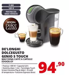 De Longhi - Nescafé Dolce Gusto GENIO S TOUCH EDG426.GY - Grigio