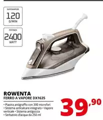 Rowenta - DX1635 Ferro A Vapore Acciaio Inossidabile 2400 W Marrone