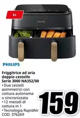 Philips - Friggitrice Ad Aria Doppio Cestella Serie 3000 NA352/00