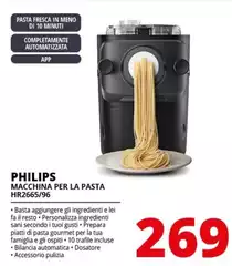 Philips - 7000 Series Pasta Maker , Macchina Per La Pasta Con Bilancia Integrata HR2665/96 - 10 Trafile