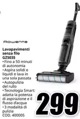 Rowenta - Lavavajmenti Senza Filo GZ5035