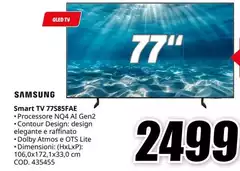 Samsung - Smart TV 77S855FAE