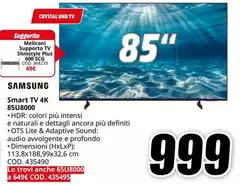 Samsung - Smart TV 4K 85U800